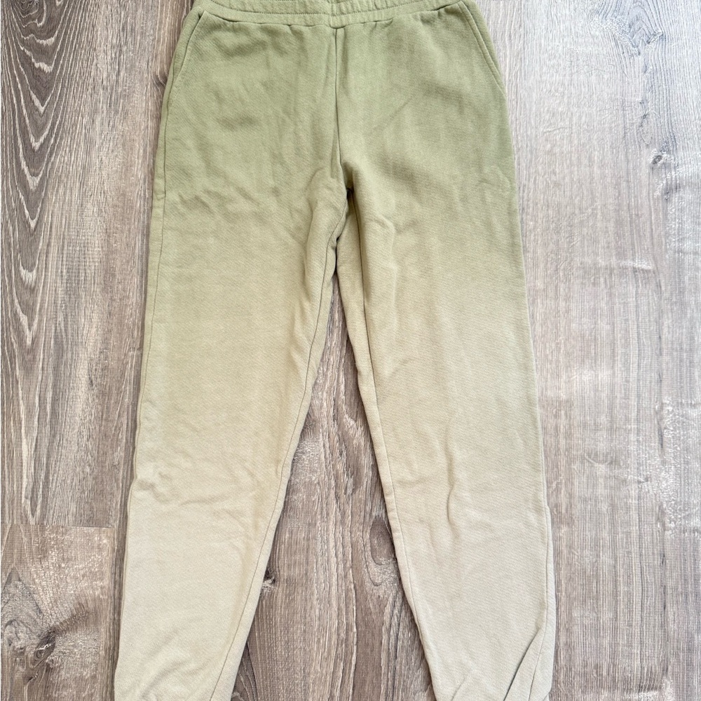 Alice + Olivia Women Green Ombre Sweatpants